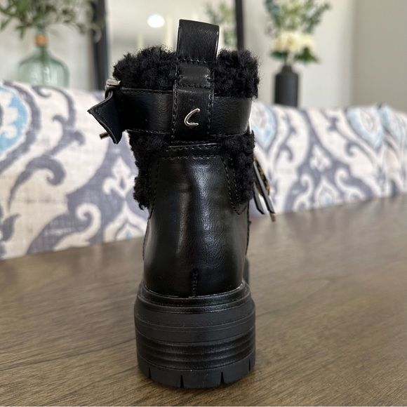 NIB Sam Edelman Gretchen Faux Shearling Trimmed Lace-Up Boot Size 6 - Picture 11 of 16